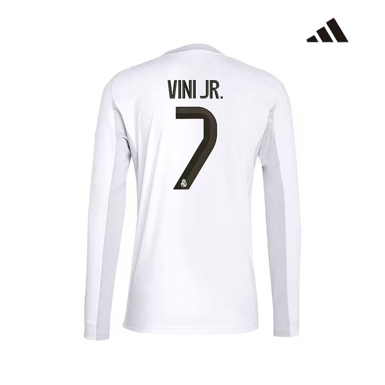 Maillot officiel Manches Longues Real Madrid Domicile 2025/26 (Vini Jr. 7)