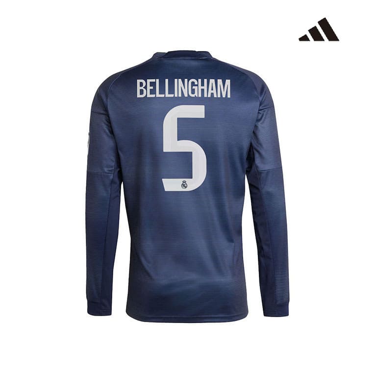 Maillot officiel Manches Longues Real Madrid Extérieur 2025/26 (Bellingham 5)