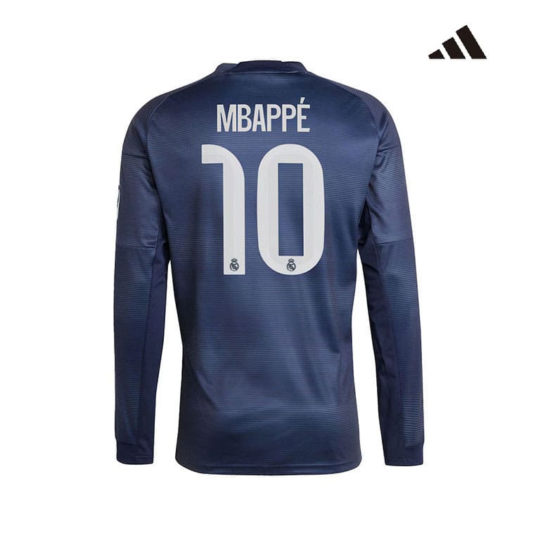 Maillot officiel Manches Longues Real Madrid Extérieur 2025/26 (Mbappe 10)
