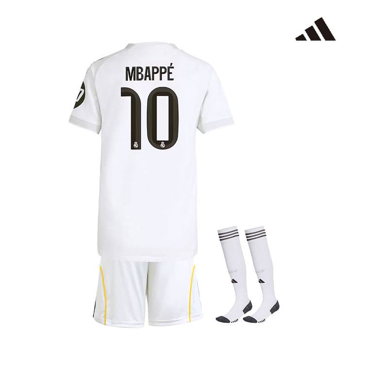 Maillot Real Madrid Domicile Enfant 2025/2026 (Mbappe 10) – Image 3