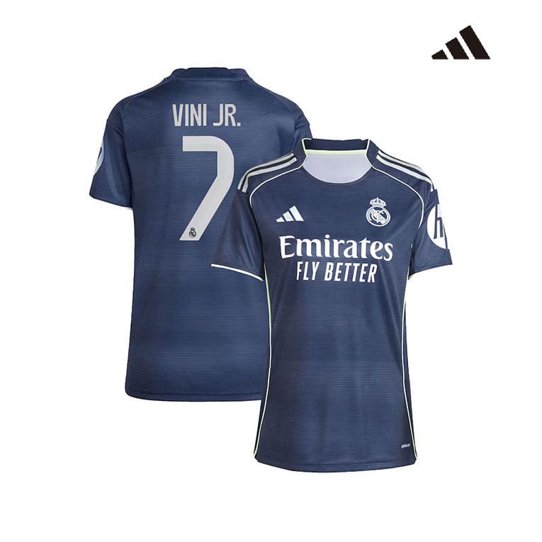 Maillot Real Madrid Extérieur Femme 2025/2026 (Vini Jr. 7)