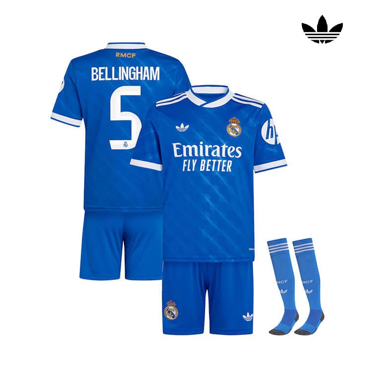 Maillot Real Madrid Third Enfant 2025/2026 (Bellingham 5)